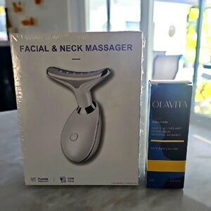 Rohs Facial & Neck Massager & Olavita Anti-Aging Serum BRAND NEW W/ TAGS SEALED